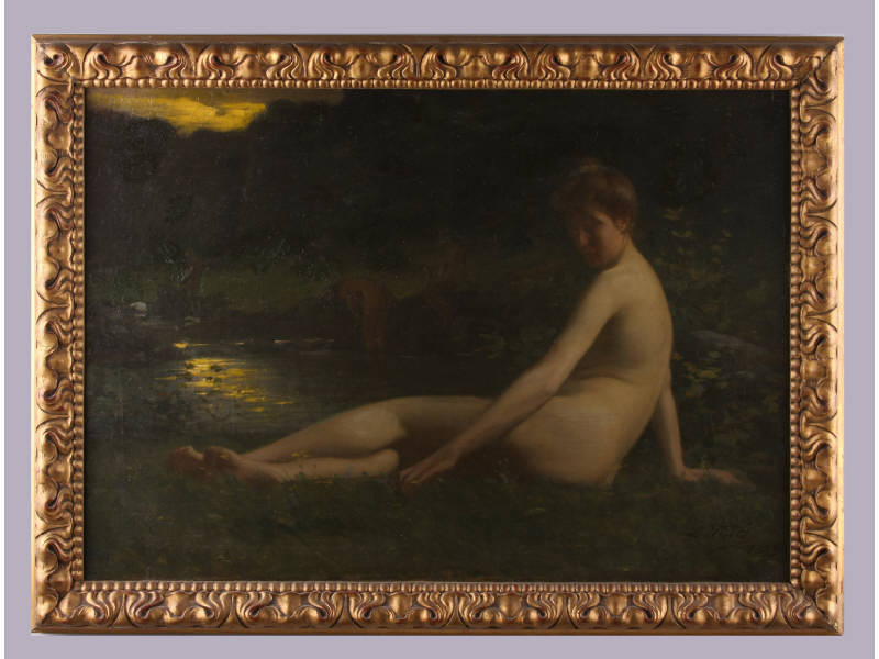 Appraisal: Lucien Verite French - The Bathers oil on canvas lined