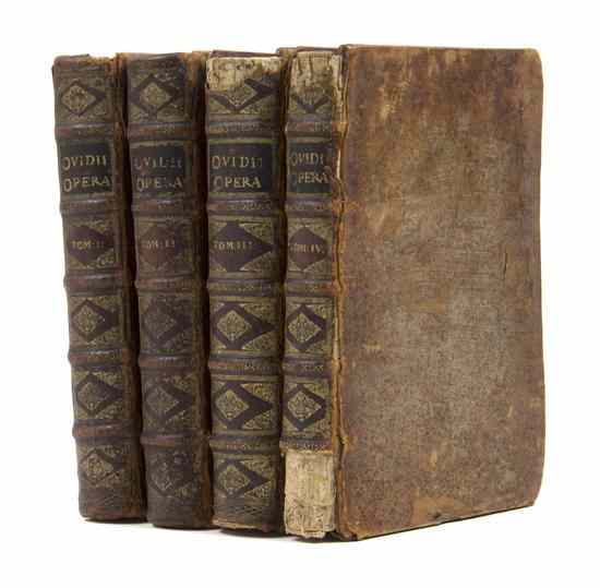 Appraisal: OVID Operum Leiden Anssonius vols to full calf gilt-tooled and