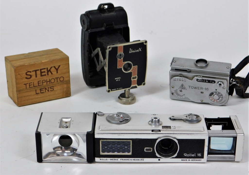 Appraisal: GROUP OF SUBMINIATURE CAMERAS Group of subminiature cameras Includes Rollei