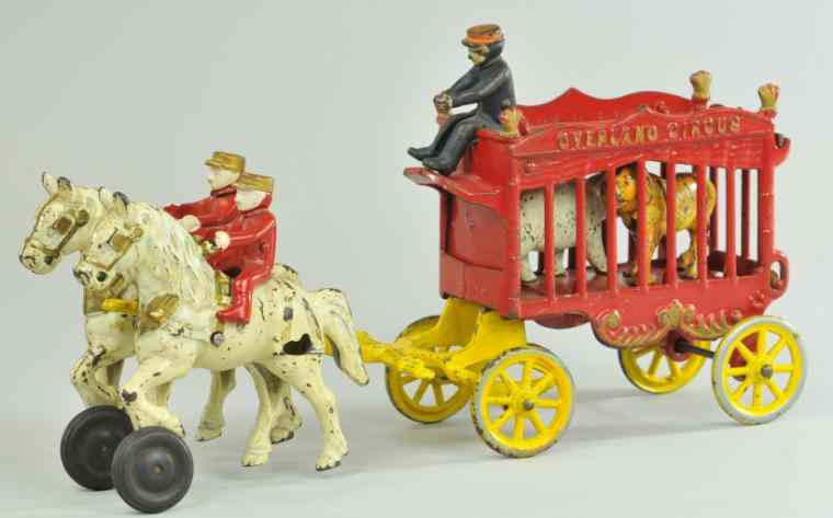 Appraisal: KENTON OVERLAND CIRCUS CAGE WAGON WITH BEAR Pulled by team