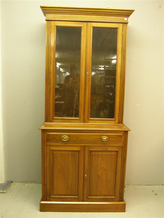 Appraisal: th Century mahogany bookcase with glazed top above base with