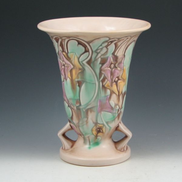 Appraisal: Roseville Morning Glory - vase in white with lavender yellow