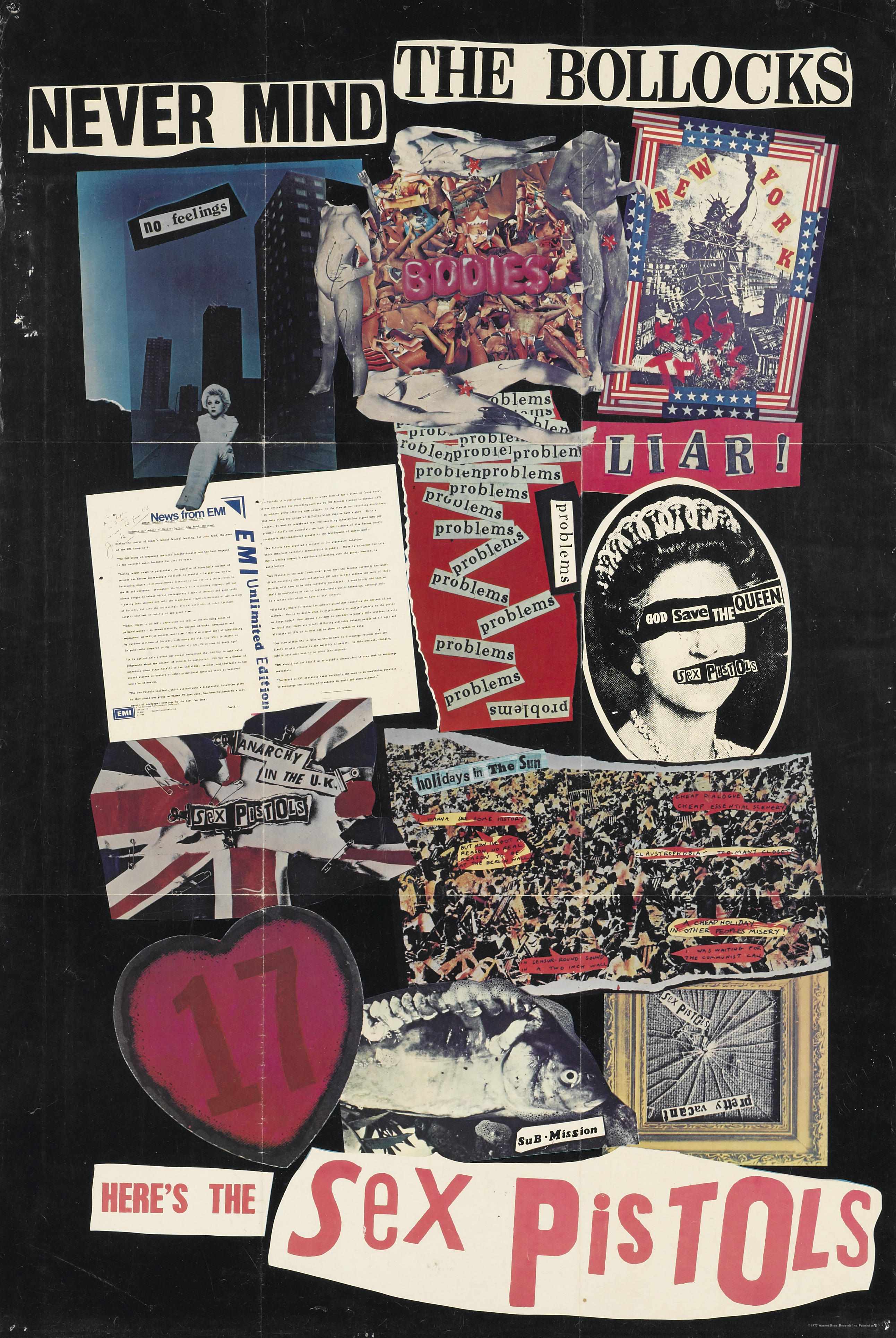 Appraisal: A Virgin Records promotional poster for the album Never Mind