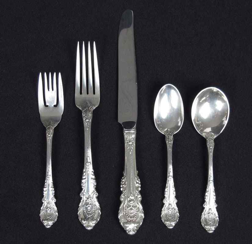 Appraisal: WALLACE SIR CHRISTOPHER STERLING FLATWARE SERVICE Complete service for approx