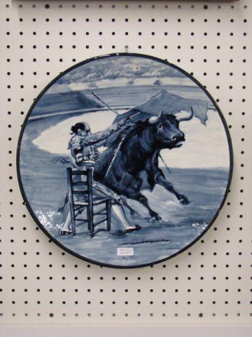 Appraisal: Art Pottery Charger of a Bullfighter