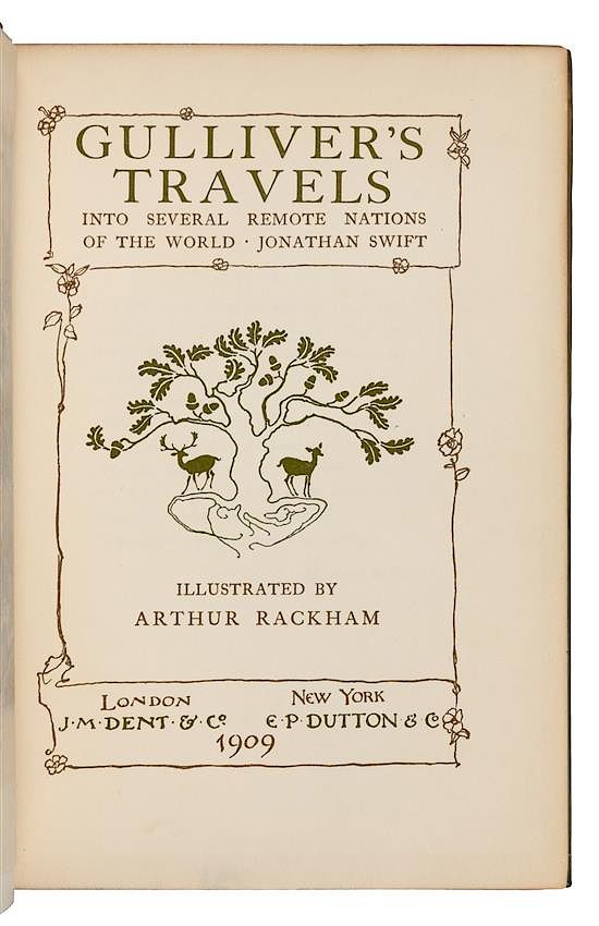 Appraisal: RACKHAM Arthur illustrator SWIFT Jonathan Gulliver s Travels London and