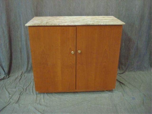 Appraisal: Midcentury Marbletop Server From a Larchmont estate wide x x