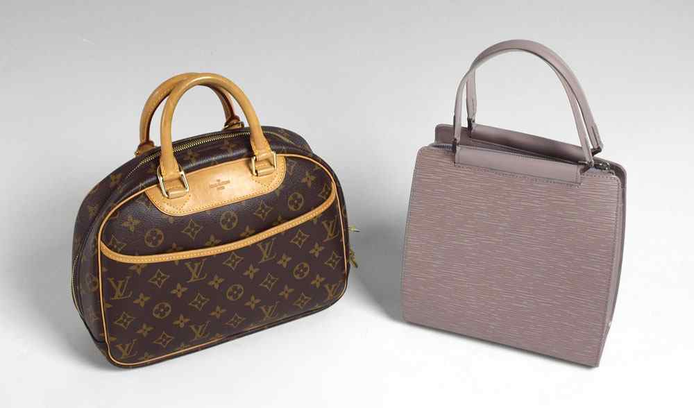 Appraisal: LOUIS VUITTON PURSES With store receipts Lilac Epi leather Figari