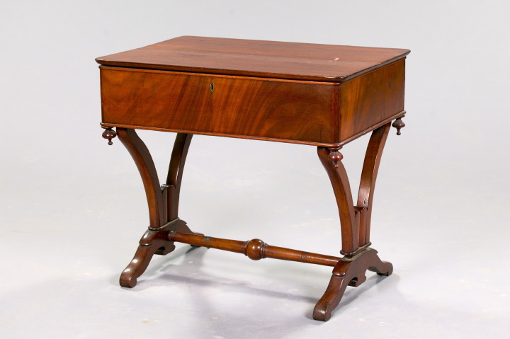 Appraisal: Regency Mahogany Lift-Top Work Table second quarter th century the