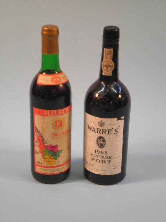 Appraisal: A bottle of Warre's vintage port and a bottle of