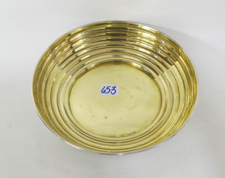 Appraisal: ITALIAN FINE SILVER BOWL having low profile with gilt interior