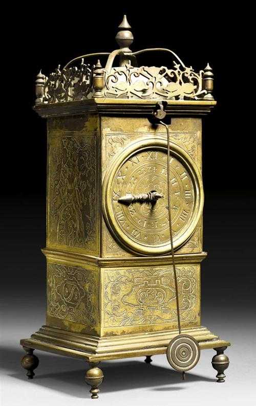 Appraisal: TOWER CLOCK WITH FRONT ZAPPLER Renaissance Germany th century Bronze