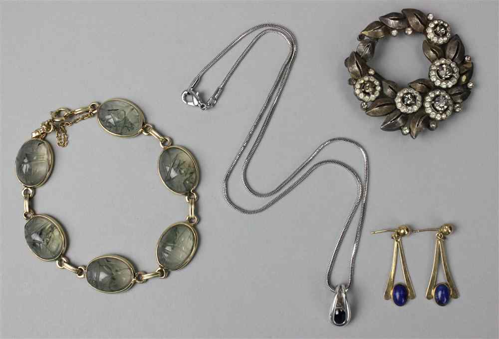 Appraisal: COLLECTION OF LADY'S JEWELRY including a k yellow gold filled