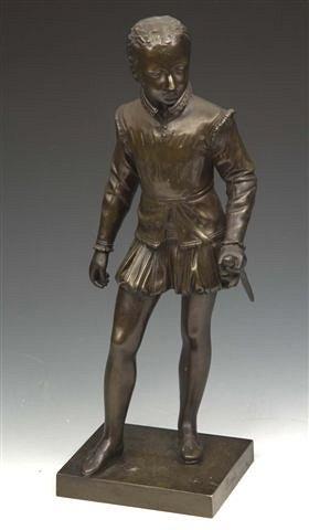 Appraisal: A BRONZE FIGURE of Henry IV of France as a