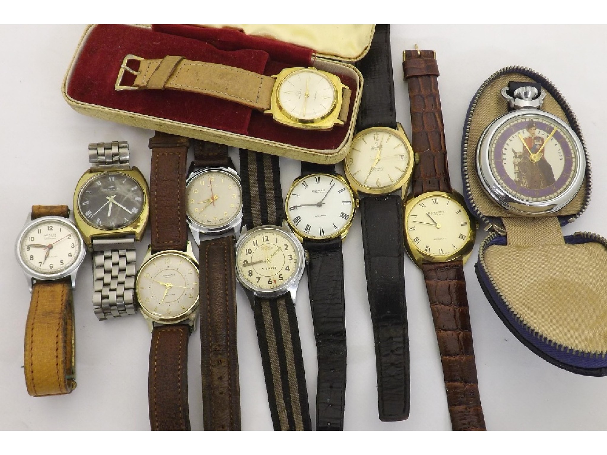 Appraisal: Nine assorted gentlemen's wristwatches to include Oris Smiths Empire Ingersoll