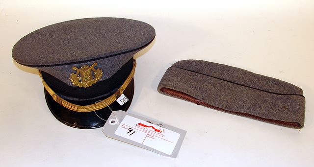 Appraisal: Lot consisting of a US Bandsman visor cap and overseas