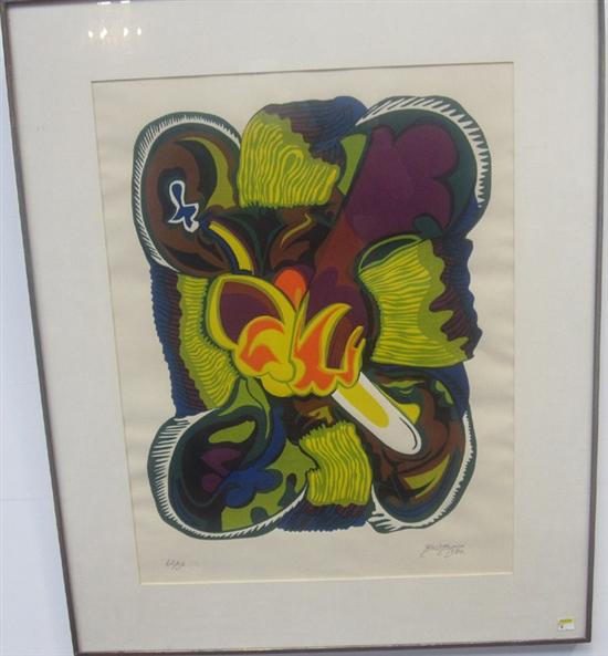 Appraisal: ROSTRUP STEPHAN TH C Color silkscreen Abstract composition Pencil signed