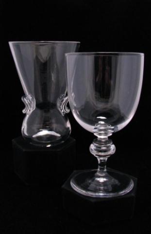 Appraisal: Set of Eight Steuben Goblets in divided Steuben box with