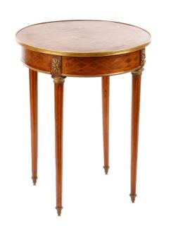 Appraisal: Louis XVI Style Parquetry Inlaid Gueridon Continental likely French early