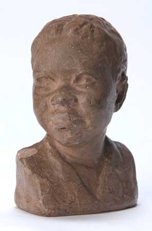 Appraisal: AUGUSTA SAVAGE - Untitled Bust of a Young Boy Fired