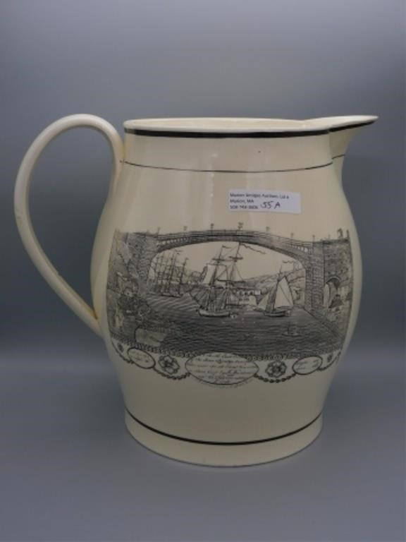 Appraisal: LIVERPOOL PITCHER JACK ON A CRUISE TH C Depicts Jack