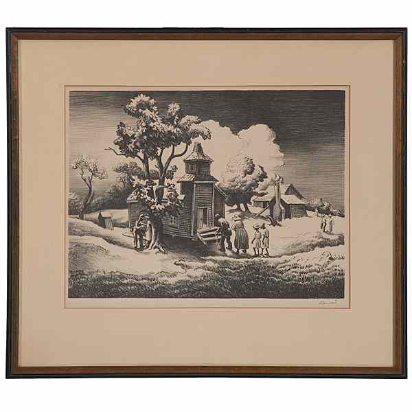 Appraisal: Thomas Hart Benton American - Sunday Morning Lithograph on paper