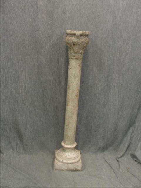 Appraisal: Marble Pedestal From an East th Street NYC brownstone Dimensions