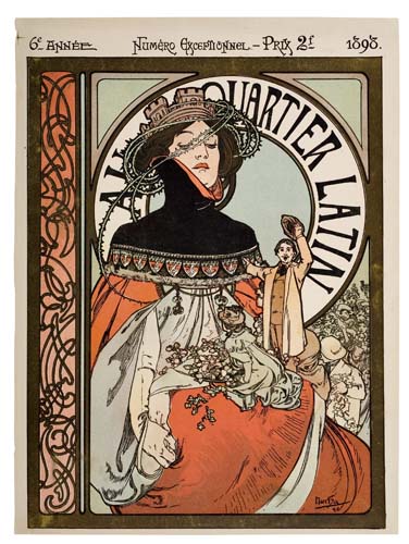 Appraisal: ALPHONSE MUCHA AU QUARTIER LATIN x inches Condition A creases