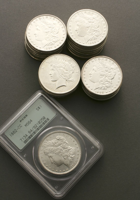 Appraisal: Group of Twenty-Nine U S Morgan and Peace-Type Silver Dollars