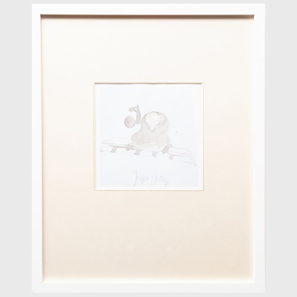 Appraisal: Joseph Beuys - Untitled Offset print on paper signed in