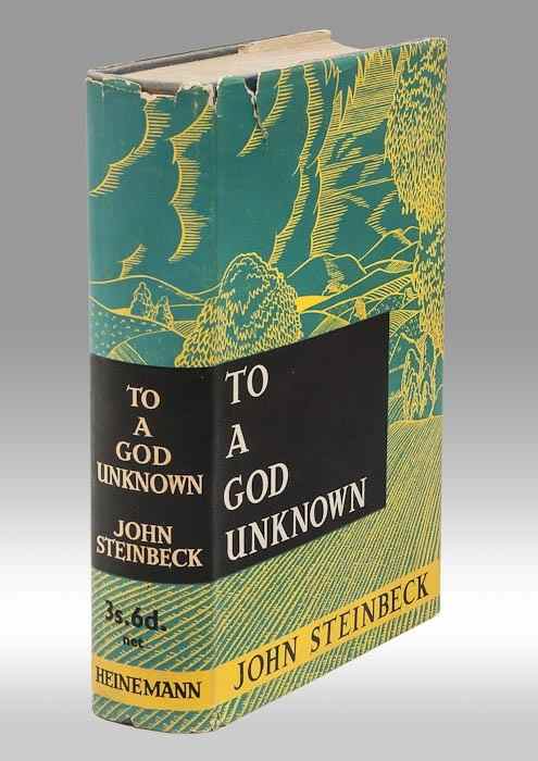 Appraisal: Steinbeck John To a God Unknown first English edition bookplate