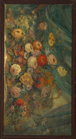 Appraisal: American School Early th Century Floral Still Life In Fall