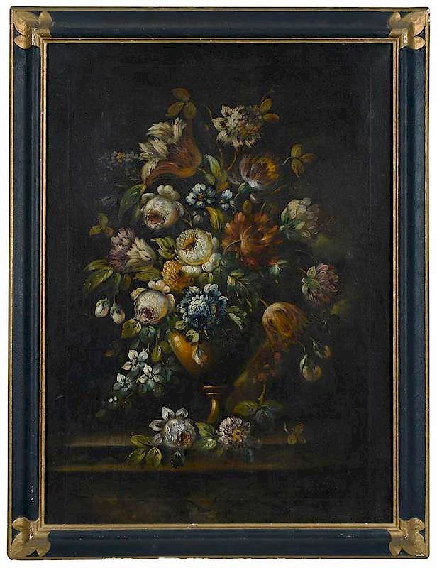 Appraisal: Italian School Neopolitan th century Still Life of Flowers on