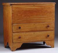 Appraisal: NICE GRAIN PAINTED TWO DRAWER LIFT TOP BLANKET CHEST The