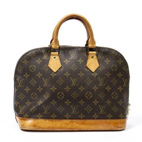 Appraisal: Louis Vuitton Alma PM handbag in brown and tan monogram