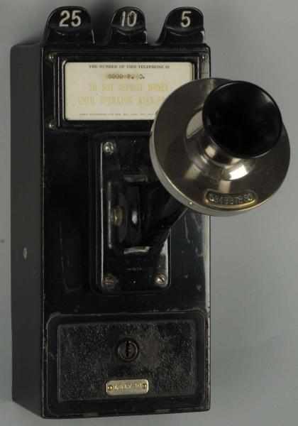 Appraisal: Gray Coin Collector Telephone with Transmitter Circa to be installed