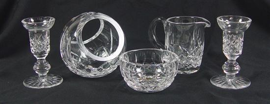 Appraisal: Group of Waterford Lismore Crystal Includes one high basket pair