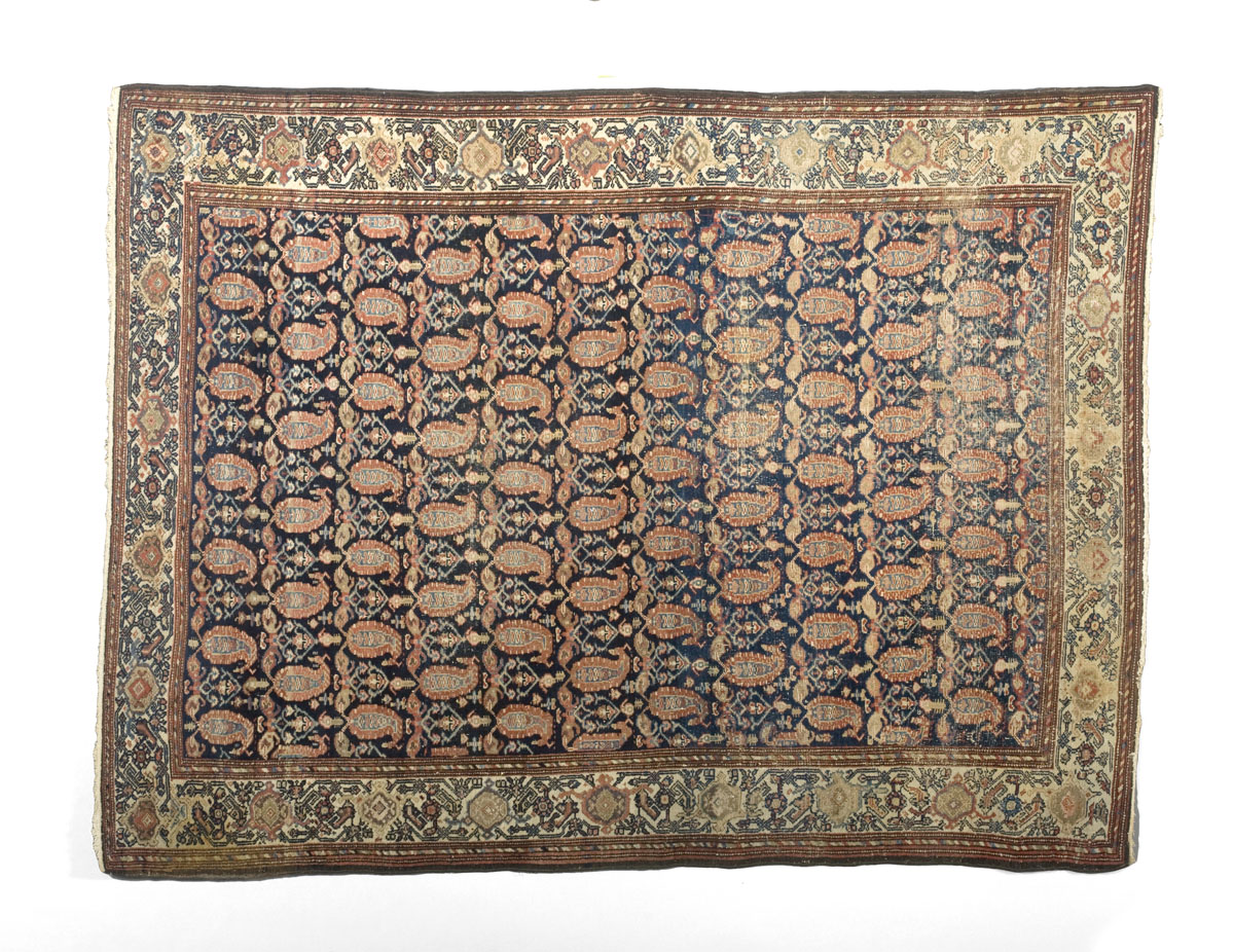 Appraisal: NORTHWEST PERSIAN RUG CIRCA The blue-black field with polychrome boteh