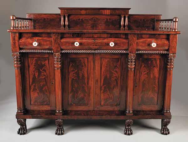 Appraisal: An American Classical Carved Mahogany Diminutive Sideboard early th c