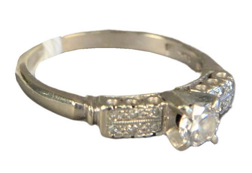 Appraisal: Karat White Gold Engagement Ring set with diamonds approximately carats