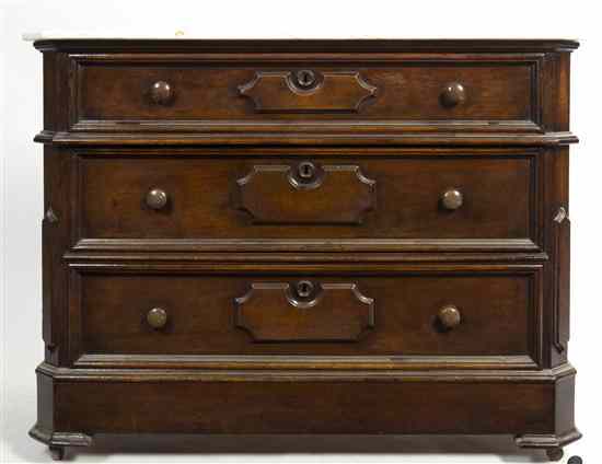 Appraisal: A Victorian Mahogany Chest of Drawers having a rectangular white