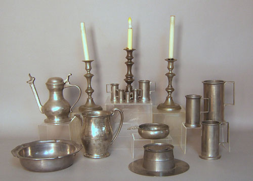 Appraisal: Pewter table articles