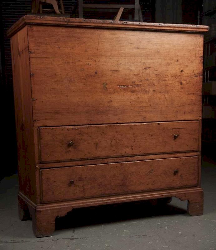 Appraisal: Pine Chest Over Two Drawers Pine chest over two long