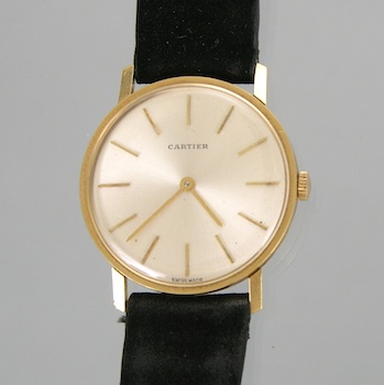 Appraisal: A Gentleman's k Gold Wristwatch Signed Cartier k yellow gold