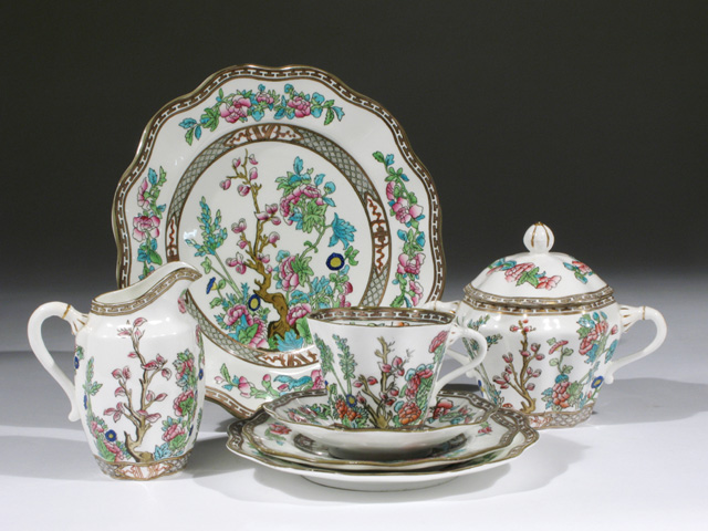 Appraisal: ENGLISH COALPORT CHINA SET pieces in the Indian Tree pattern