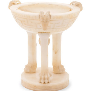 Appraisal: An Italian Alabaster Tazza Late th Century Height x width