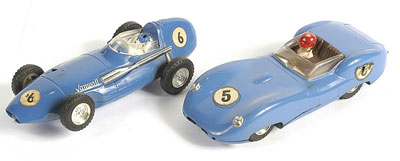 Appraisal: Scalextric a pair of unboxed Cars Consisting of Lister Jaguar