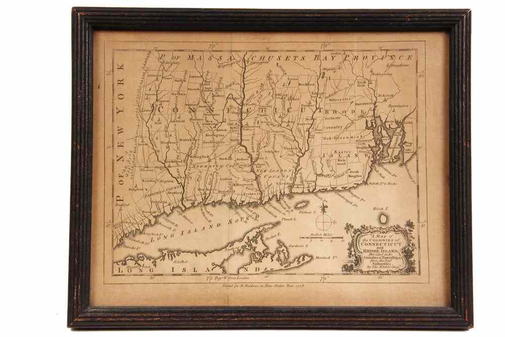 Appraisal: RARE MAP OF CONNECTICUT - Kitchin Thomas London 'A Map