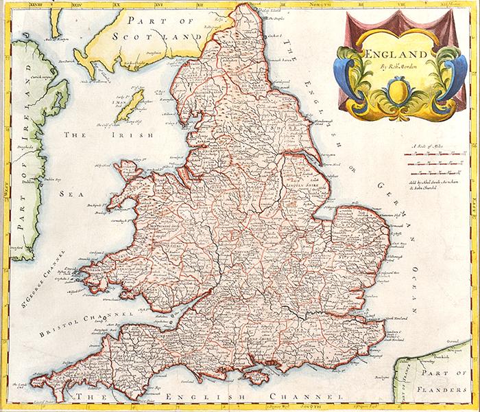 Appraisal: TH CENTURY MAP OF ENGLAND MORDEN ROBERT - ENGLAND C