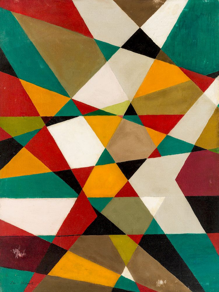 Appraisal: LOUIS WOLCHONOK AMERICAN - LOUIS WOLCHONOK AMERICAN - Geometric Composition